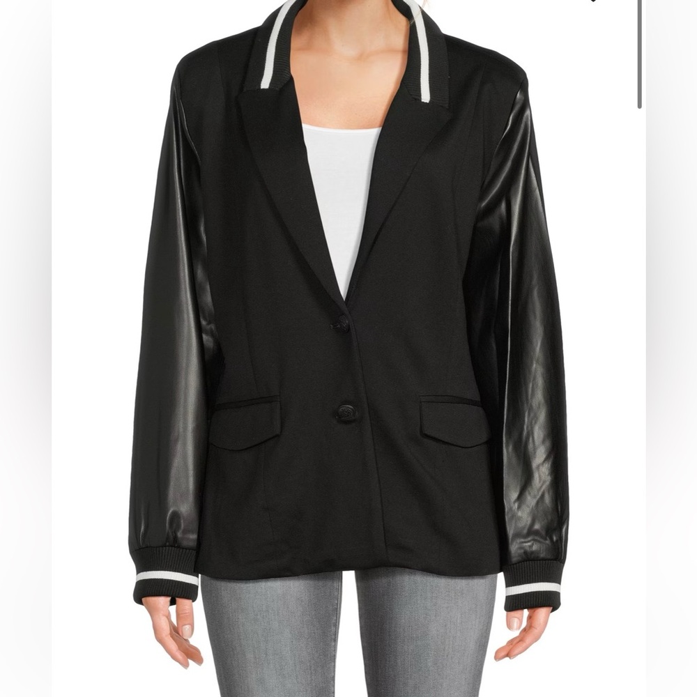 Laundry by Shelli Segal Black faux leather Jacket - Picture 12 of 12